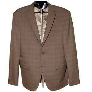 Eleganza Black Giorgio Sanetti Brown Modern Fit Blazer Jacket - 48R